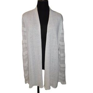 Eileen Fisher Linen Open Front Cardigan Sweater Size XL